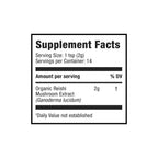 reishi nootropic mushroom powder ingredient panel
